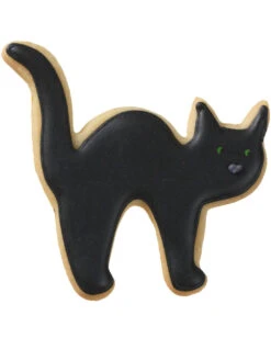 Plätzchenform Katze 8cm -Halloween Dekorations Geschäft austechform halloween katze klein plaetzchenform mit halloween motiv weihnachtsplaetzchen form fuer katzen fans 28574 3