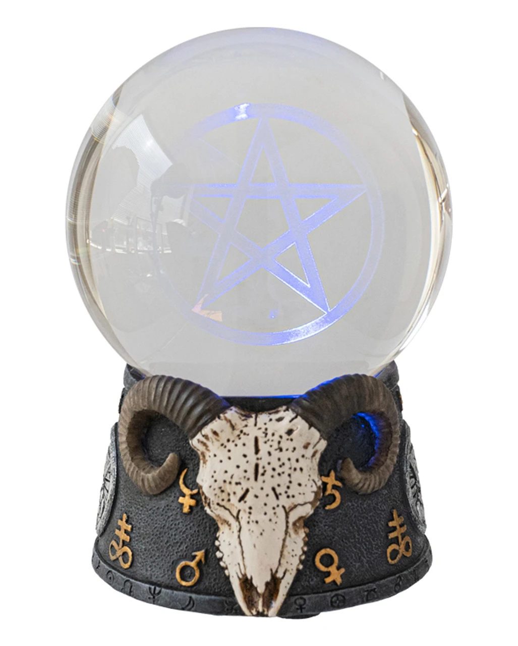 Baphomet Kristallkugel Mit LED