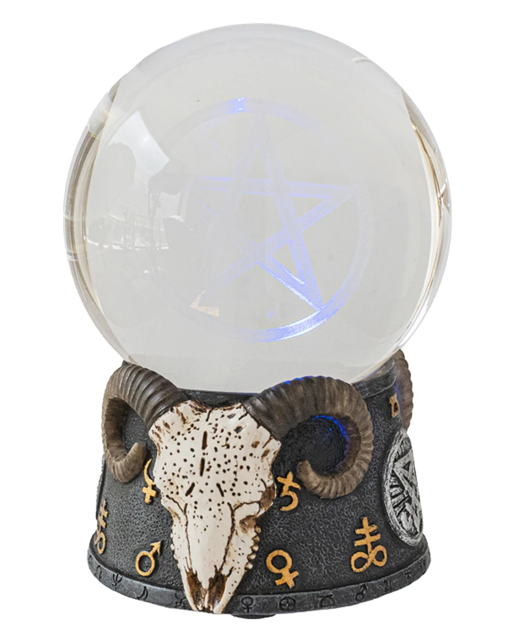 Baphomet Kristallkugel Mit LED – Bild 4