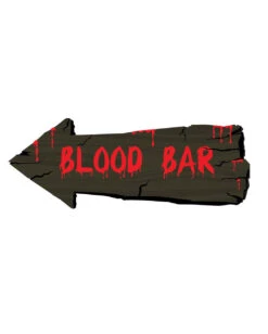 Blood Bar Halloween Wandschild