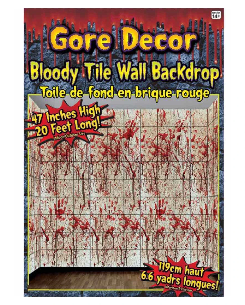 Blutige Kacheln Wandfolie