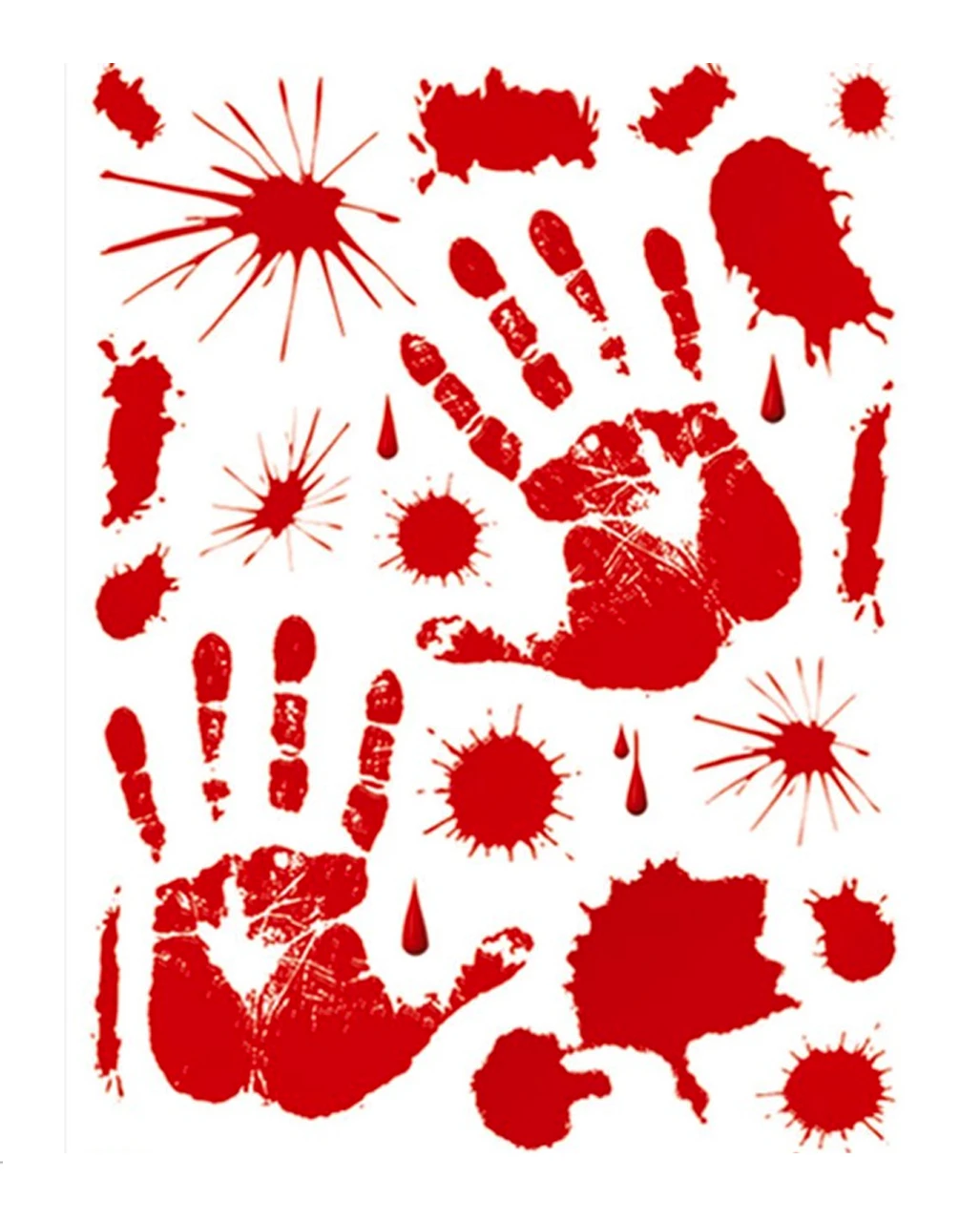 Blutige Hände & Blutspritzer Fenstersticker