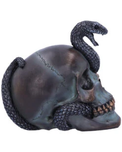 Schuppige Schlange In Totenkopf 19cm 9 Schuppige Schlange In Totenkopf 19cm -Halloween Dekorations Geschäft das schicksal der schlange gothic schaedel 19cm serpentine fate gothic snake skull gothic deko totenkopf 53993 4