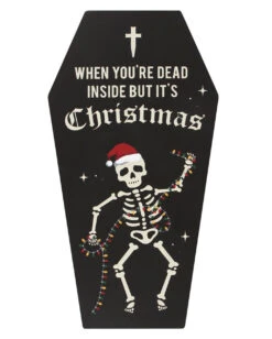 "Dead Inside Coffin" Cryptmas Wandbild In Sargform