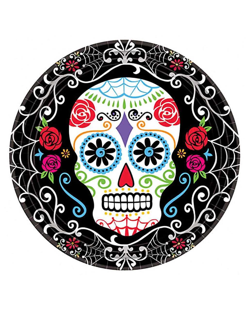 Sugar Skull Pappteller 10 St.
