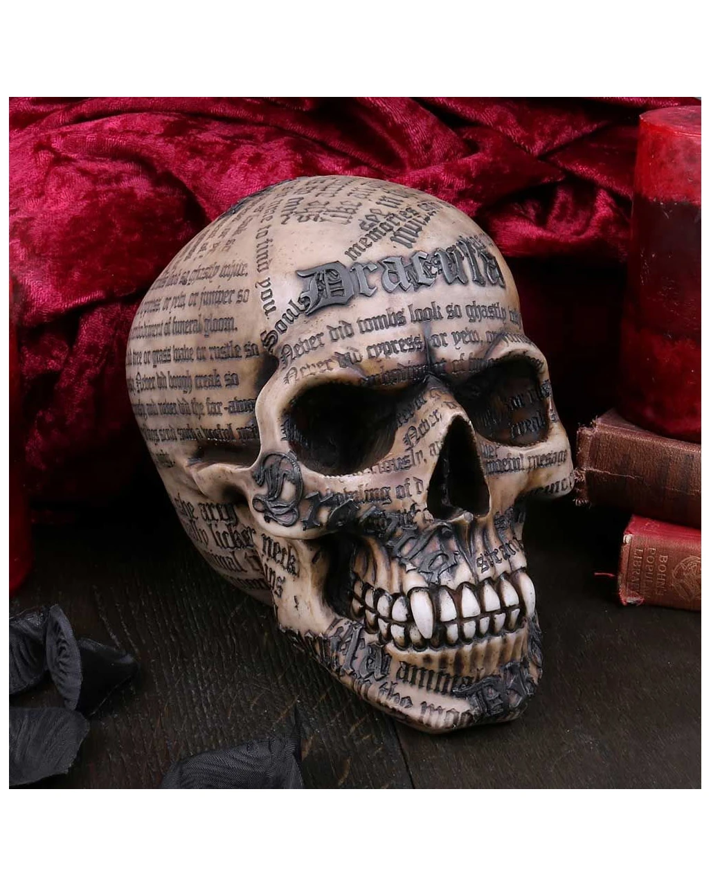Dracula Totenkopf Mit Bram Stoker Zitaten – Bild 5