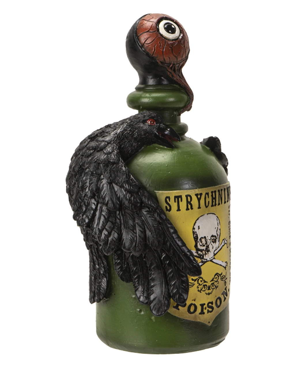 Giftflasche Mit Blutigem Augapfel & Krähe 20cm – Bild 4