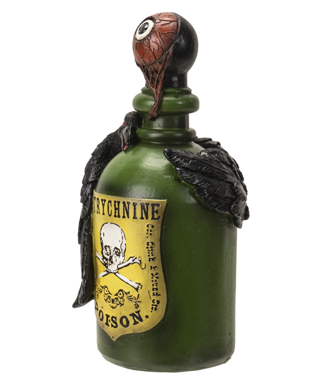 Giftflasche Mit Blutigem Augapfel & Krähe 20cm – Bild 5