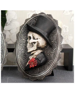 Gothic Skelett Gentleman Day Of The Dead Wand- & Standbild -Halloween Dekorations Geschäft gothic skelett gentleman day of the dead wandbild gothic skeleton gentleman wall plaque gothic deko 39302 5