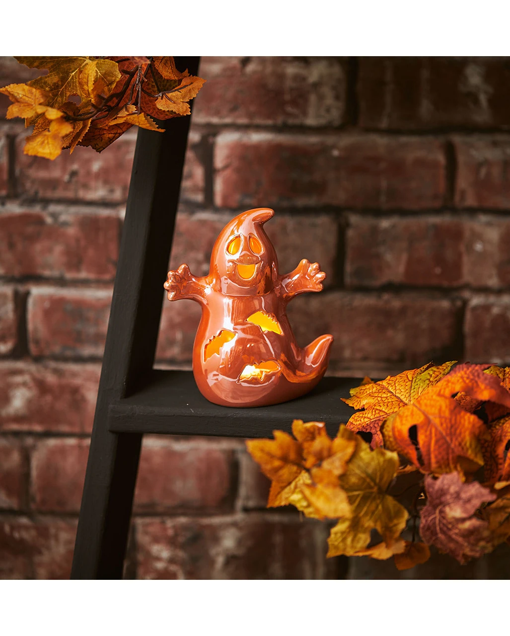 LED Laterne Halloween Geist 14cm – Bild 2