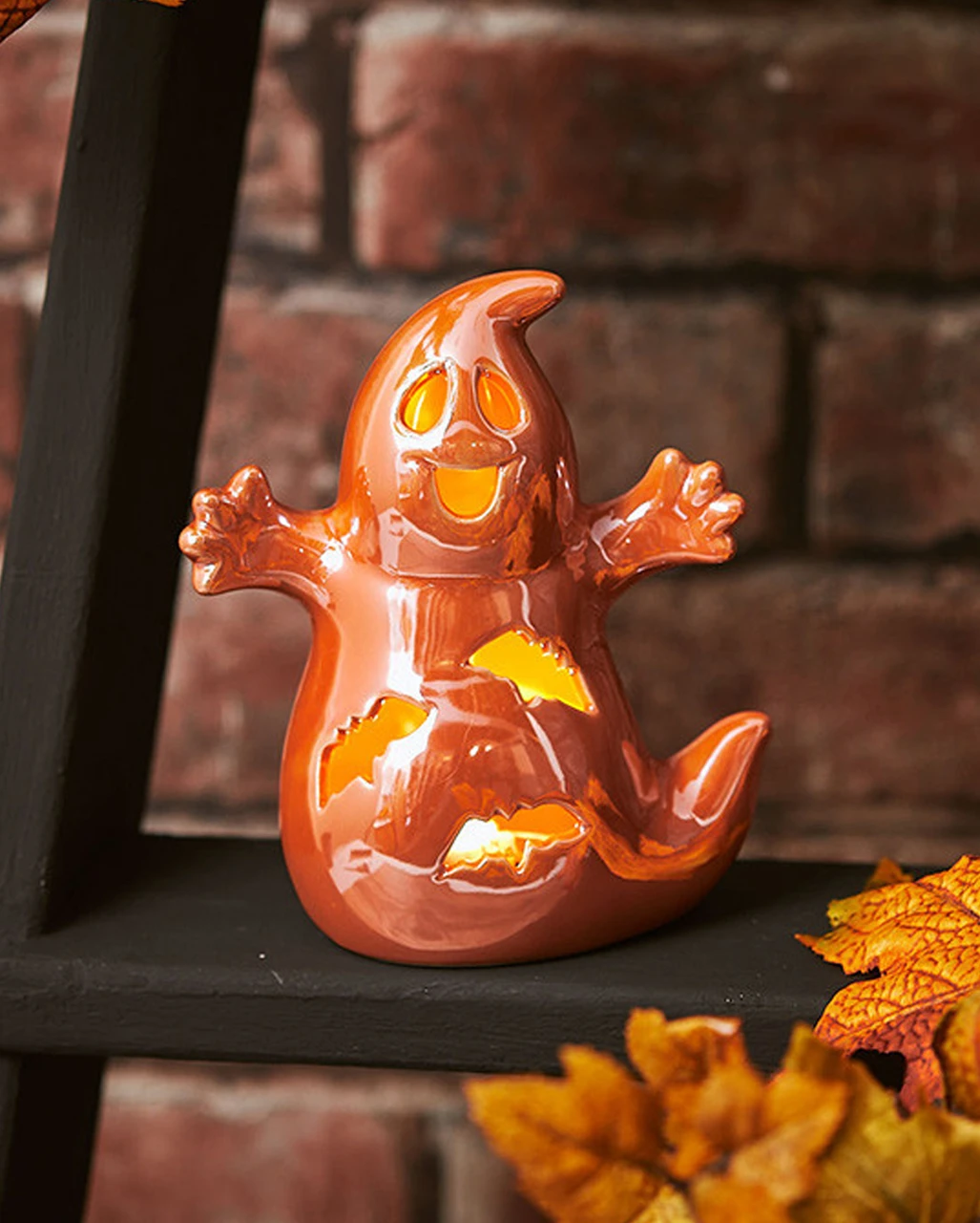 LED Laterne Halloween Geist 14cm