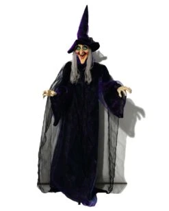 Halloween Hexe Animatronic Mit Leuchtenden Augen & Sound 175cm