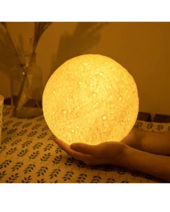 Mondlicht Mit Farbwechsel & Fernbedienung -Halloween Dekorations Geschäft mond nachtlicht mit farbwechsel fernbedienung moon light with color changing remote control wohn ambiente 52410 04