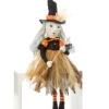 Halloween Hexe Kantenhocker Figur Orange 50cm