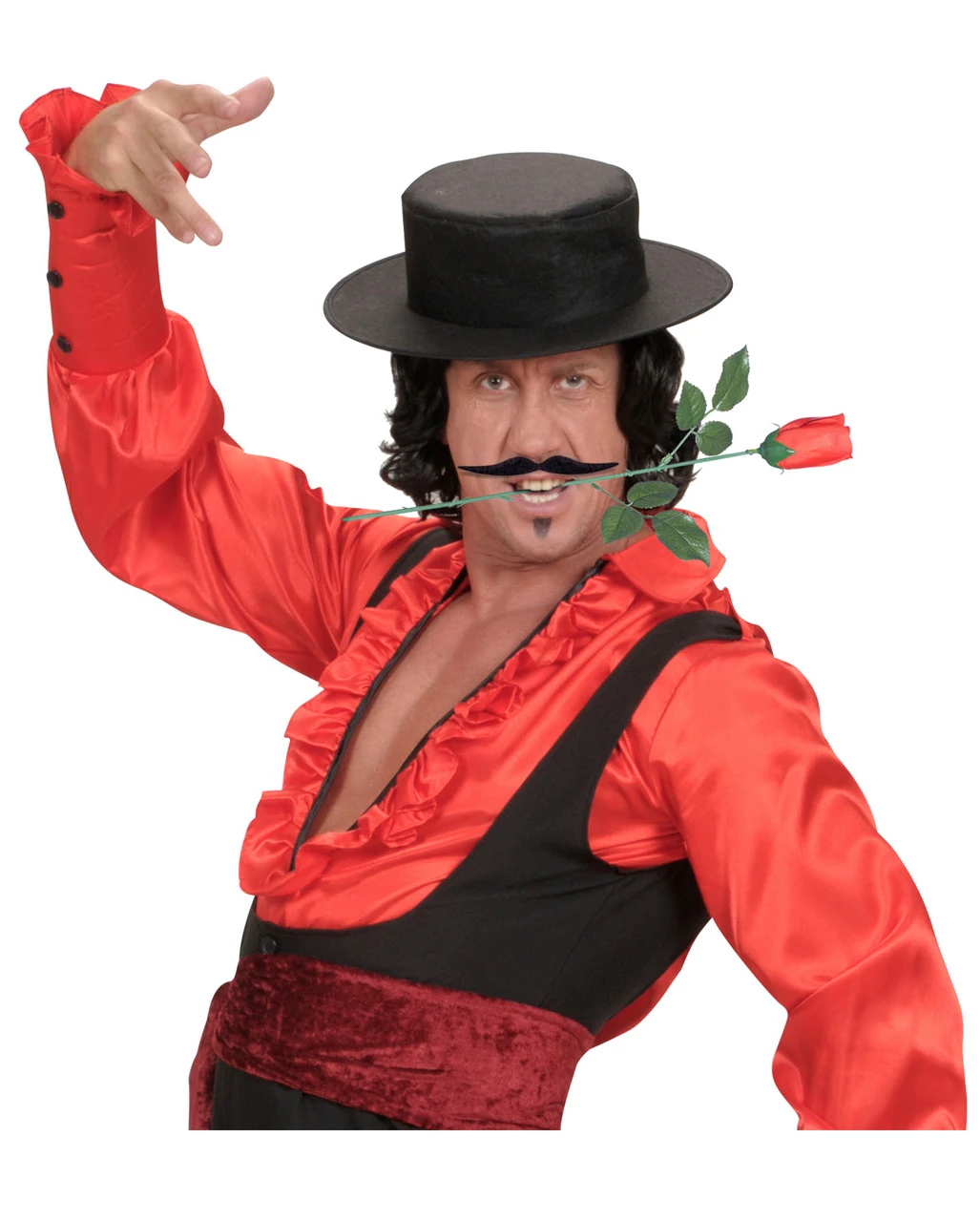 Rote Deko Rose Mit Stiel – Bild 3