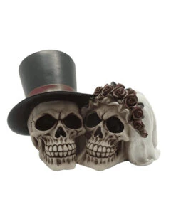 Brautpaar Totenschädel Deko