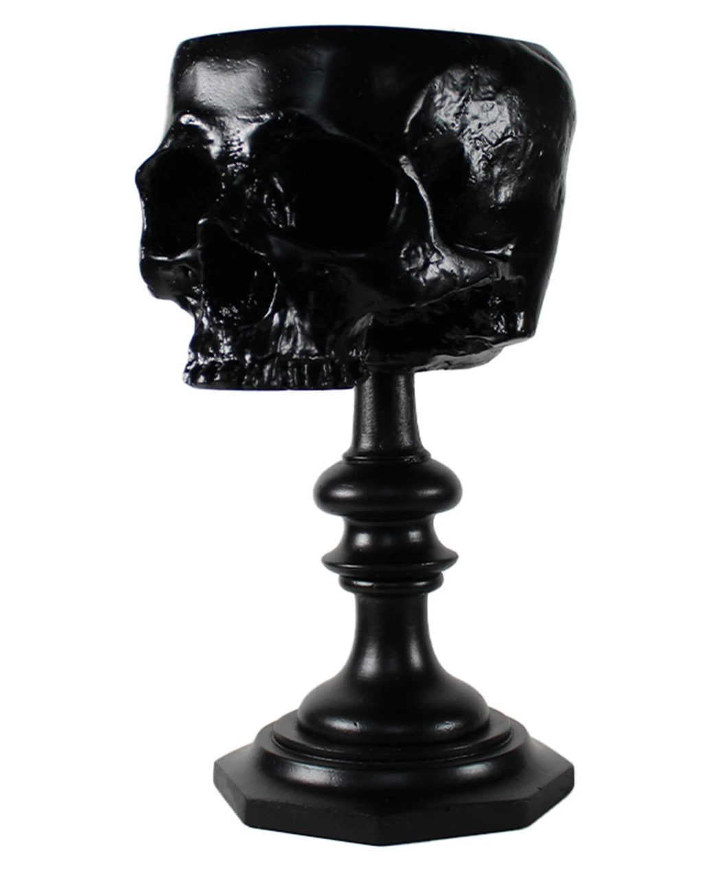 Schwarzer Totenschädel Als Ringehalter 21cm