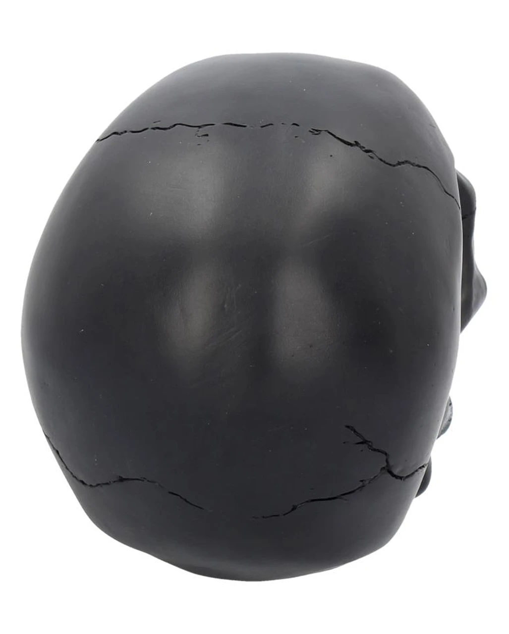 Schwarzer Totenschädel Mit Goldener Rose 15cm – Bild 5