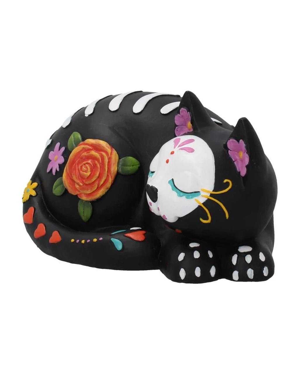 Schlafende Sugar Skull Katze 22cm – Bild 2