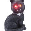 Gothic Katze Mit Roten LED Augen