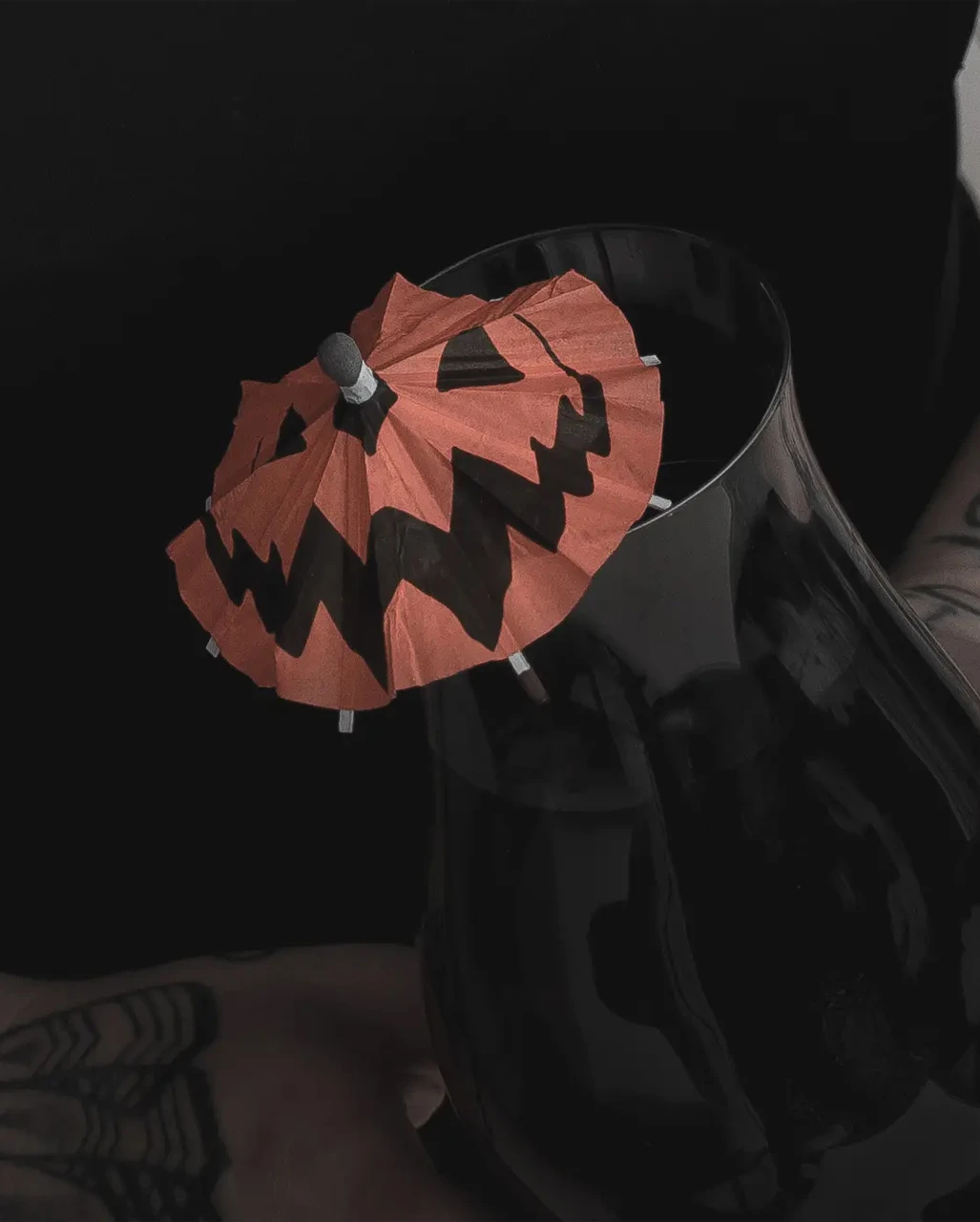 Creepy Pumpkin Cocktailschirmchen 15 St. – Bild 2