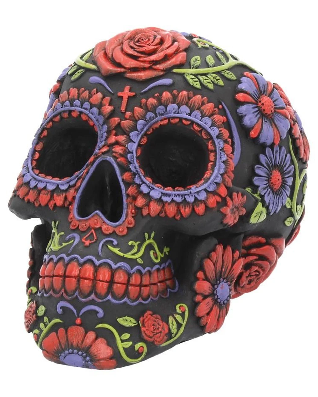 Sugar Skull Mit Blütenmuster – Bild 2
