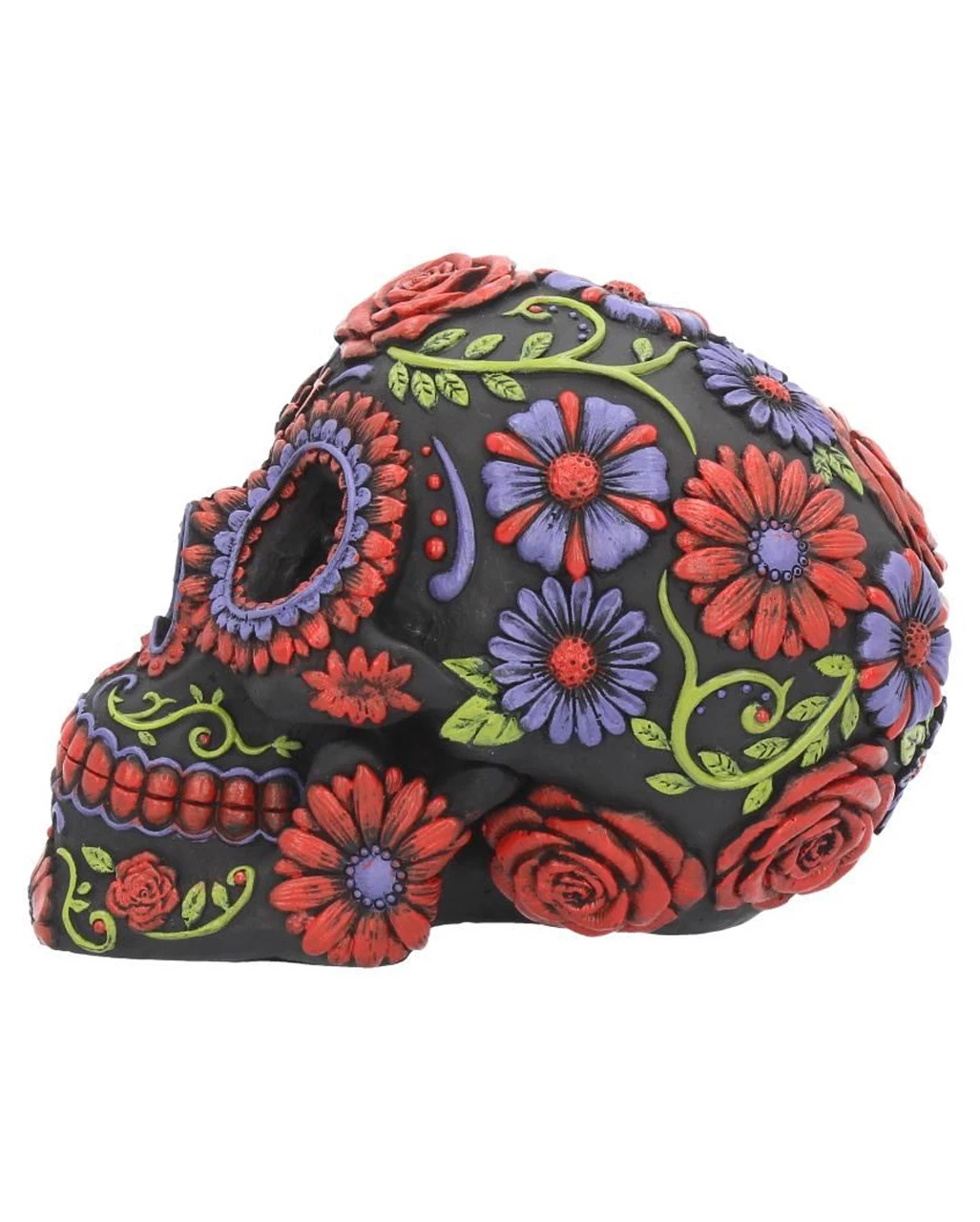 Sugar Skull Mit Blütenmuster – Bild 3