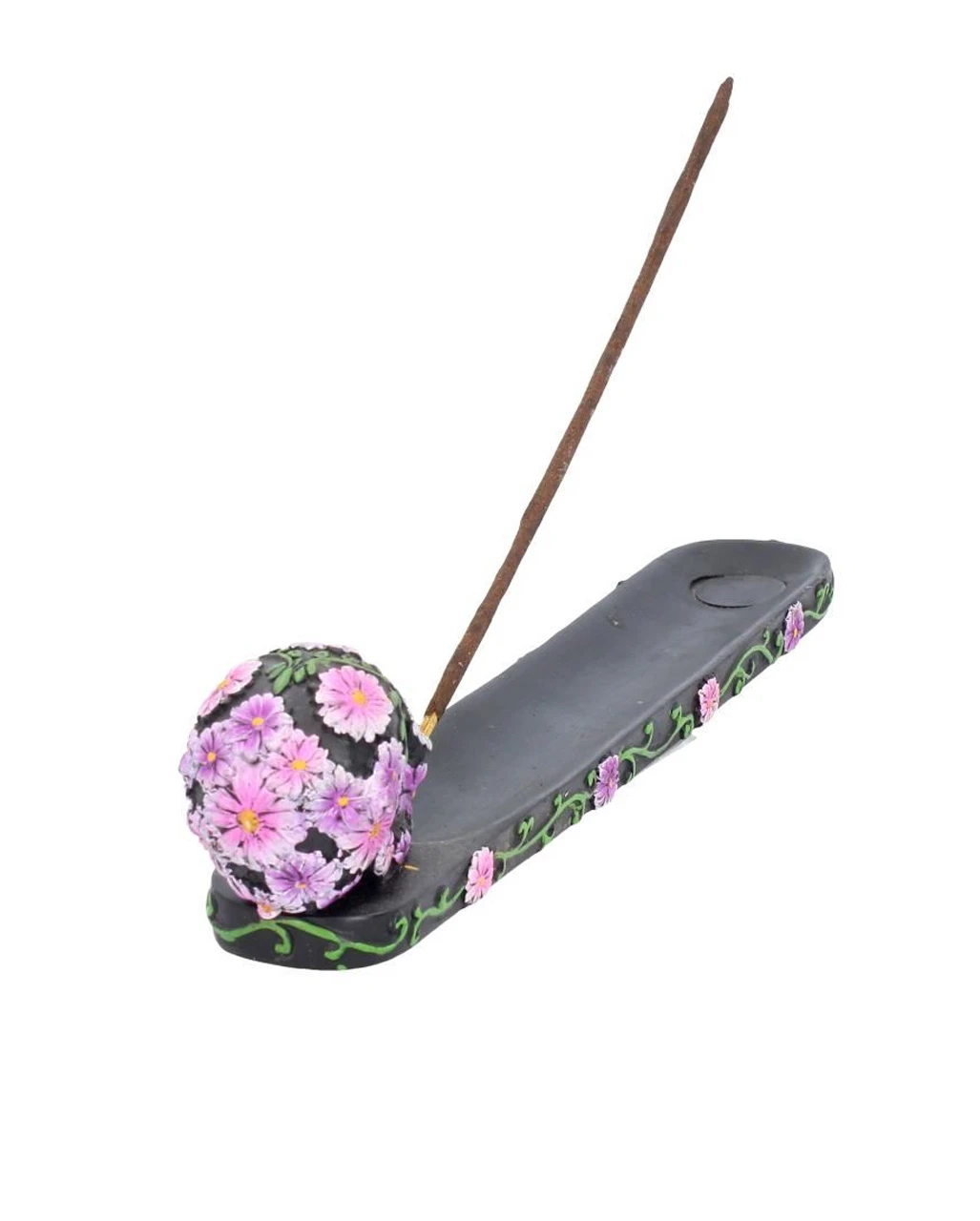 Sugar Skull Mit Blumen Räucherstäbchen Halter – Bild 5
