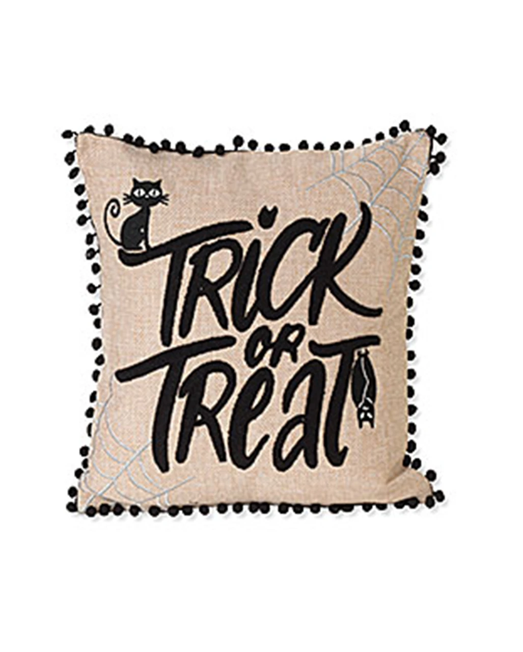 Kissen Trick Or Treat Mit Fledermaus & Katze 40x40cm